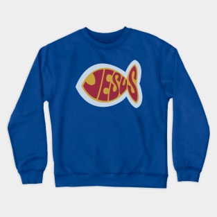 Jesus Fish 1980s Crewneck Sweatshirt